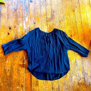 Everlane Cupro Blouse ‘Vegan Silk’ Soft Black Size 10